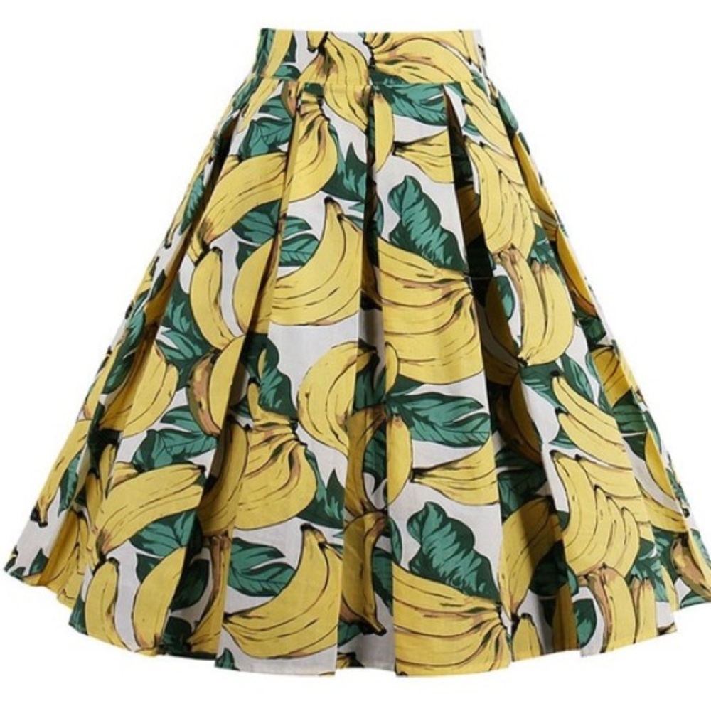 Banana print skirt